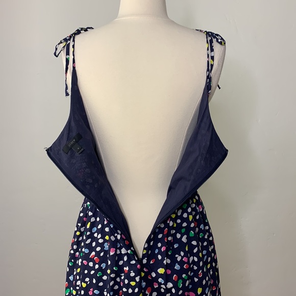 J. CREW Ratti Happy Cat Blue Cotton Midi Dress, Size 4 - Picture 10 of 16
